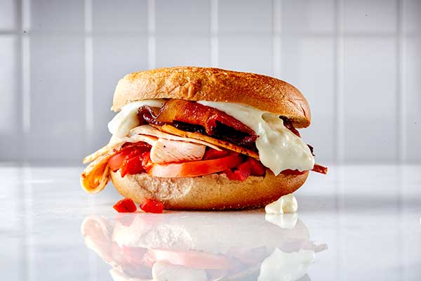Turkey Melt bagel sandwich from Great Bagel & Bakery, Lexington, KY