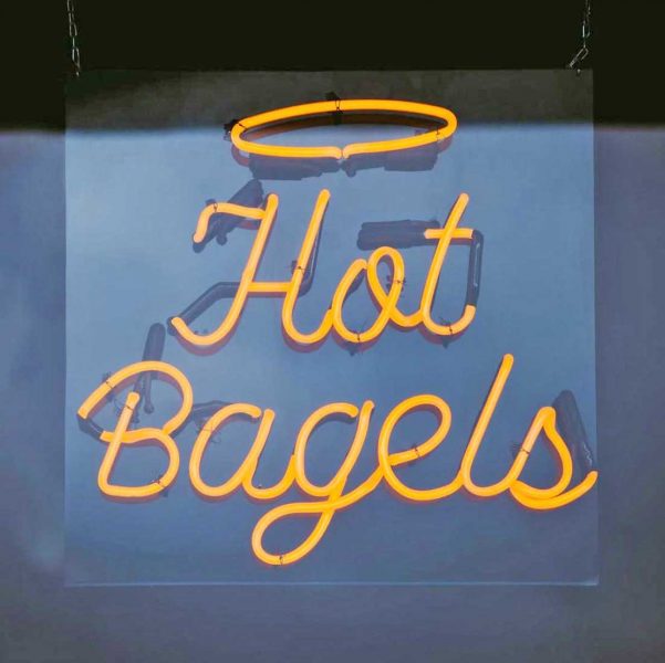 Great Bagel & Bakery Woodland. Neon sign, Hot Bagels!